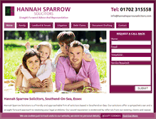 Tablet Screenshot of hannahsparrowsolicitors.com